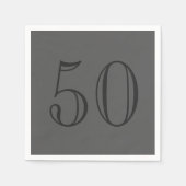 Classic Gray Personalisiert Napkin Serviette (Vorderseite)