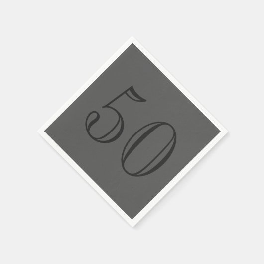 Classic Gray Personalisiert Napkin Serviette (Ecke)