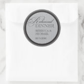 Classic Gray Pinstripe Probe Dinner Sticker (Tasche)