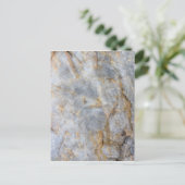 Classic Gray Quarz Crystal Postkarte (Stehend Vorderseite)