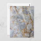 Classic Gray Quarz Crystal Postkarte (Vorne/Hinten)