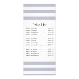 Classic Gray Stripe Business Price Werbekarte