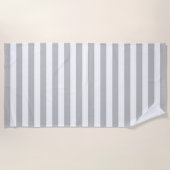 CLASSIC GRAY STRIPED BEACH TOWEL STRANDTUCH (Vorderseite)