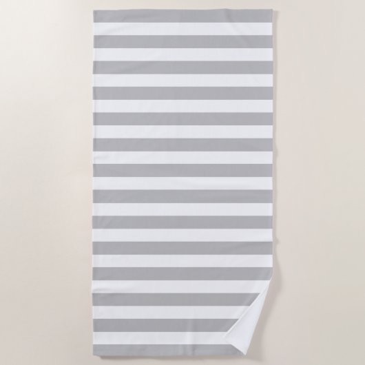 CLASSIC GRAY STRIPED BEACH TOWEL STRANDTUCH (Vorderseite)