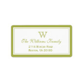 Classic Green Adressaufkleber (Vorne)