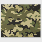 Classic Green and Brown Camouflage Wrapping Paper Geschenkpapier (Flach)