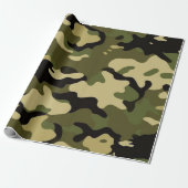Classic Green and Brown Camouflage Wrapping Paper Geschenkpapier (Ungerollt)
