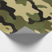 Classic Green and Brown Camouflage Wrapping Paper Geschenkpapier (Ecke)