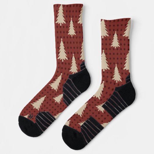 Classic Green and Red Argyle Athletic Performance Socken (Links)