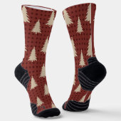 Classic Green and Red Argyle Athletic Performance Socken (Gewinkelt)