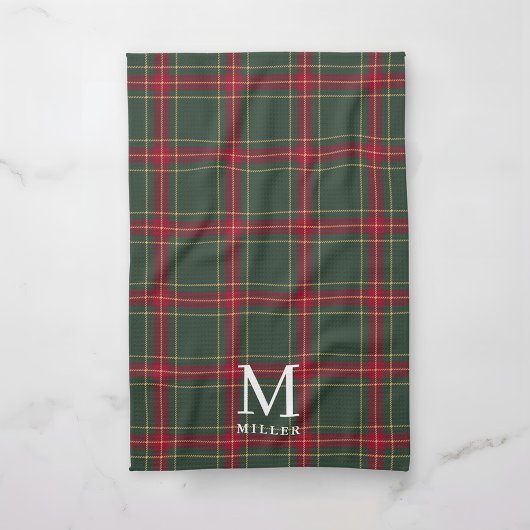 Classic Green and Red Tartan Plaid Christmas Geschirrtuch