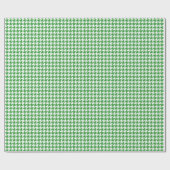 Classic Green and White Houndstooth Pattern Geschenkpapier (Flach)