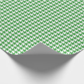 Classic Green and White Houndstooth Pattern Geschenkpapier (Ecke)