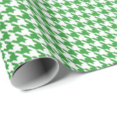 Classic Green and White Houndstooth Pattern Geschenkpapier (Rolleneckpunkt)