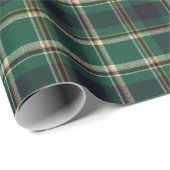 Classic Green Blue Yellow Plaid Pattern Holiday Geschenkpapier (Rolleneckpunkt)