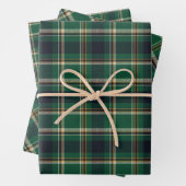 Classic Green Blue Yellow Plaid Pattern Holiday Geschenkpapier Set (Beispiel)