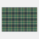 Classic Green Blue Yellow Plaid Pattern Holiday Geschenkpapier Set (Vorderseite)