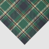 Classic Green Blue Yellow Plaid Pattern Holiday Seidenpapier (Ausschnitt)
