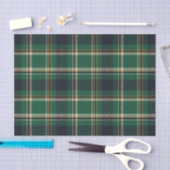 Classic Green Blue Yellow Plaid Pattern Holiday Seidenpapier (Handwerk)