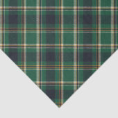 Classic Green Blue Yellow Plaid Pattern Holiday Seidenpapier (Detail)