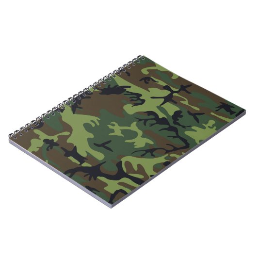 Classic Green Camouflage Pattern Notizblock (Linke Seite)