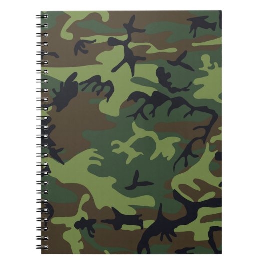 Classic Green Camouflage Pattern Notizblock (Vorderseite)