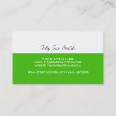 Classic Green Car, Mechanics Visitenkarte (Rückseite)