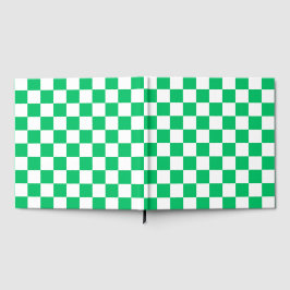Classic green checkered  gästebuch