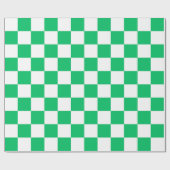 Classic green checkered  geschenkpapier (Flach)