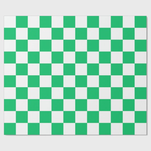 Classic green checkered  geschenkpapier (Flach)