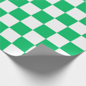 Classic green checkered  geschenkpapier (Ecke)