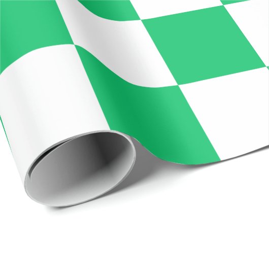 Classic green checkered  geschenkpapier (Rolleneckpunkt)
