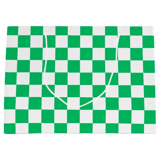 Classic green checkered  große geschenktüte (Vorderseite)