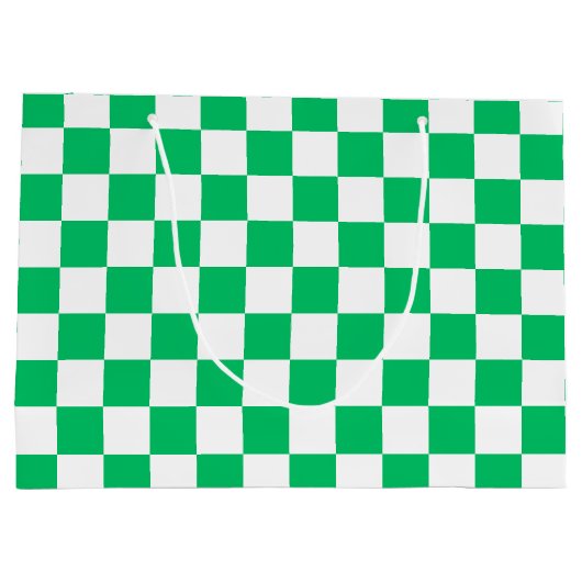 Classic green checkered  große geschenktüte (Rückseite)