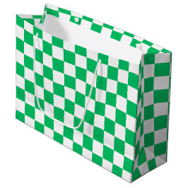 Classic green checkered  große geschenktüte