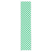 Classic green checkered  kurzer tischläufer (Vorderseite)