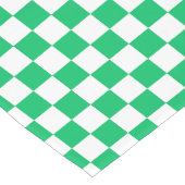 Classic green checkered  kurzer tischläufer (Ecke)