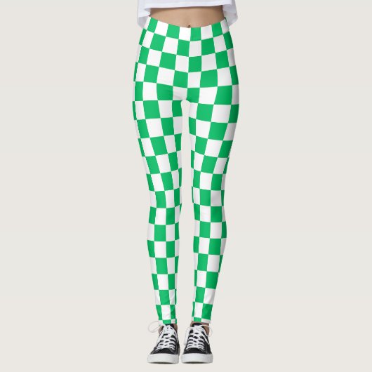 Classic green checkered  leggings (Vorderseite)