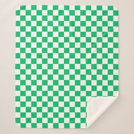 Classic green checkered  sherpadecke
