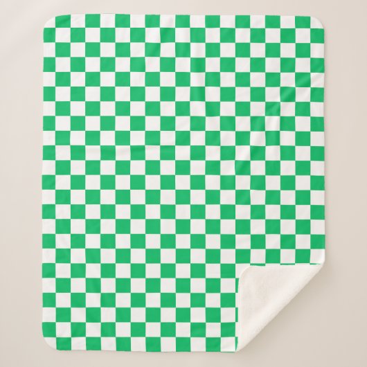 Classic green checkered  sherpadecke (Vorderseite)