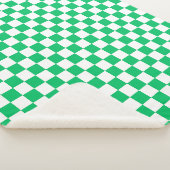 Classic green checkered  sherpadecke (3/4)