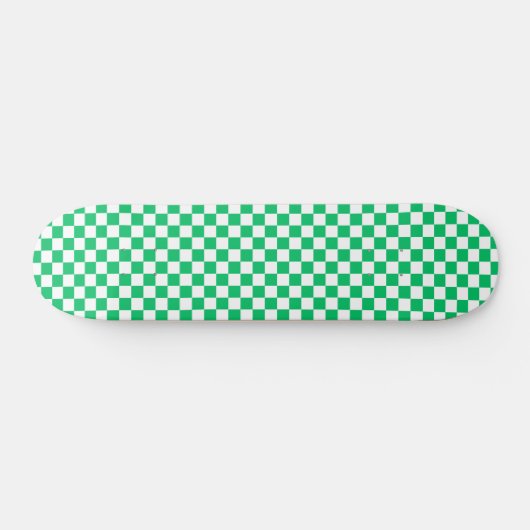 Classic green checkered  skateboard (Horizontal)