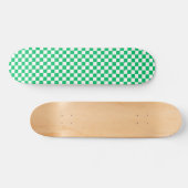 Classic green checkered  skateboard (Horizontal)