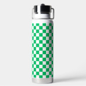 Classic green checkered  trinkflasche (Hinten)