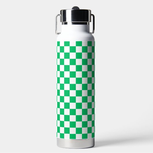 Classic green checkered  trinkflasche (Vorderseite)