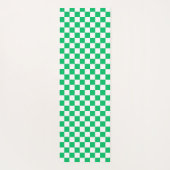 Classic green checkered  yogamatte (Rückseite)