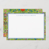 Classic Green Chinoiserie Note Card Mitteilungskarte (Vorne/Hinten)