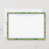 Classic Green Chinoiserie Note Card Mitteilungskarte (Vorderseite)