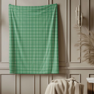 Classic Green Christmas Kariert Throw Blanket Fleecedecke
