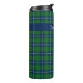 Classic Green Christmas Tartan Kariert Personalisi Thermosbecher (Nach links gedreht)